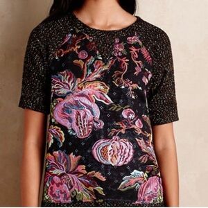 NWT! Anthropologie James Coviello Iridescent/ Metallic Top, L